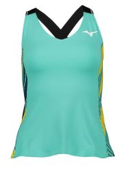 Mizuno Top sportowy w kolorze turkusowym rozmiar: M. Niebieskie koszulki sportowe damskie Mizuno, m, bez wzorów, z materiału, bez ramiączek, outdoorowe. Za 96.60 zł.