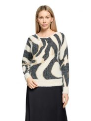 BETTY & CO Sweter w kolorze kremowo-antracytowym rozmiar: 46. Brązowe swetry klasyczne damskie Betty & Co, bez kołnierzyka. Za 169.95 zł.