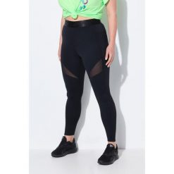 Damskie Legginsy sportowe wstawka z siateczki szybkoschnące z recyklingu. Czarne legginsy sportowe damskie Ulla Popken, plus size, bez wzorów, z elastanu. Za 244.99 zł.