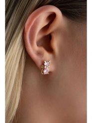 Heliophilia Pozłacane kolczyki-wkrętki z cyrkoniami rozmiar: onesize. Różowe kolczyki damskie Heliophilia, z cyrkonią, pozłacane. Za 117.45 zł.