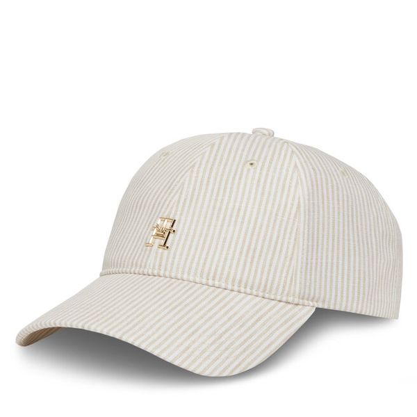 Czapka z daszkiem Tommy Hilfiger. Brązowe czapki z daszkiem damskie Tommy Hilfiger, bez wzorów. Za 239.99 zł.