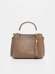 Christian Laurier Skórzana torebka "Lamy" w kolorze szarobrązowym - 27 x 18 x 11 cm rozmiar: onesize. Brązowe torebki klasyczne damskie Christian Laurier, z materiału, przez ramię, bez dodatków. Za 355.95 zł.