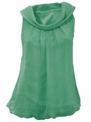 Heine Bluzka w kolorze zielonym rozmiar: 42. Zielone bluzki damskie Heine, bez wzorów, bez kołnierzyka, bez ramiączek. Za 86.78 zł.