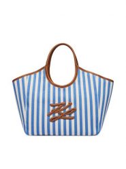 KARL LAGERFELD Torebka B2W46074 Niebieski. Niebieskie shopper bag KARL LAGERFELD, bez wzorów, z materiału, bez dodatków. Za 649.99 zł.