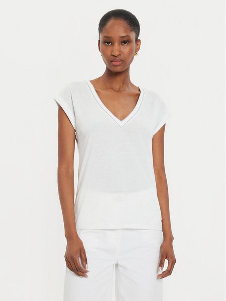 Morgan T-Shirt 242-DAYA Biały Regular Fit. Białe t-shirty damskie Morgan, s, bez wzorów, z syntetyku, bez kołnierzyka. Za 115.99 zł.