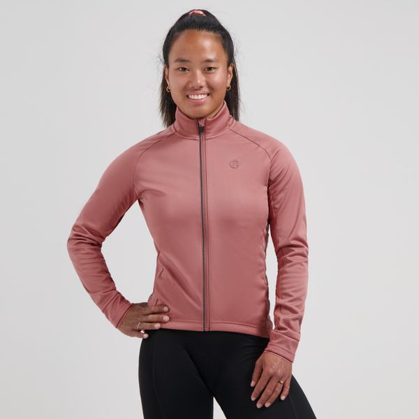 Kurtka rowerowa damska Rogelli Essential II softshell. Czerwone kurtki damskie Rogelli, m, bez wzorów, z elastanu, bez kaptura. Za 367.00 zł.