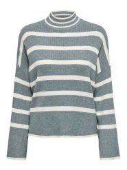 ONLY Sweter w kolorze szaro-białym rozmiar: L. Białe swetry klasyczne damskie Only, l, ze splotem, bez kołnierzyka. Za 79.03 zł.