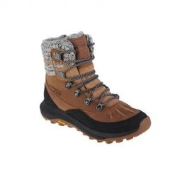 Buty do chodzenia damskie Merrell Siren 4 Thermo Demi. Brązowe obuwie trekkingowe damskie Merrell, z jeansu, za kostkę, bez zapięcia. Za 797.15 zł.
