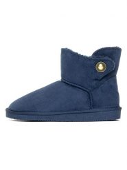 ISLAND BOOT Botki zimowe "Catalina" w kolorze granatowym rozmiar: 36. Niebieskie botki damskie Island Boot, na zimę, z materiału, bez obcasa, bez zapięcia. Za 96.83 zł.