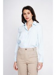 Le Jardin du Lin Koszula w kolorze błękitnym rozmiar: 42. Niebieskie koszule damskie Le jardin du lin, bez wzorów, ze lnu, klasyczne, bez kołnierzyka, bez ramiączek. Za 108.99 zł.