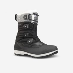 Buty turystyczne śniegowce damskie Quechua SH500 Warm wodoodporne. Czarne obuwie trekkingowe damskie QUECHUA, z poliesteru, bez zapięcia. Za 249.99 zł.