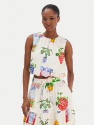 Seafolly Bluzka La Boca 55646-TO Écru Regular Fit. Bluzki damskie Seafolly, xs, bez wzorów, z bawełny, bez kołnierzyka, bez ramiączek. Za 379.99 zł.