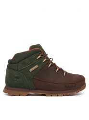 Timberland Trapery Euro Sprint Mid Lace Boot TB0A5QZKAFK1 Brązowy. Brązowe buty zimowe chłopięce Timberland, ze skóry, bez zapięcia. Za 429.99 zł.