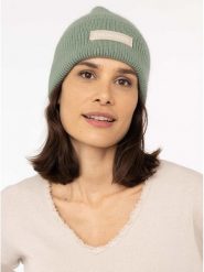 Zwillingsherz Czapka "Uni Patch" w kolorze zielonym rozmiar: onesize. Zielone czapki damskie Zwillingsherz, bez wzorów, z materiału. Za 158.10 zł.