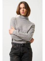 AUTHENTIC CASHMERE Kaszmirowy sweter "Cheviot" w kolorze szarym rozmiar: S. Szare golfy damskie AUTHENTIC CASHMERE, s, bez wzorów, z kaszmiru, bez ramiączek. Za 354.10 zł.