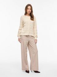 Vila Kardigan "Vilowen" w kolorze kremowym rozmiar: S. Brązowe kardigany damskie Vila, s, bez wzorów, z bawełny. Za 88.02 zł.