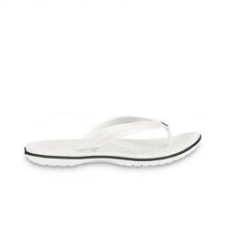 Japonki damskie Crocs Crocband Flip. Czarne klapki damskie Crocs, bez wzorów, bez obcasa, bez zapięcia. W wyprzedaży za 149.00 zł.