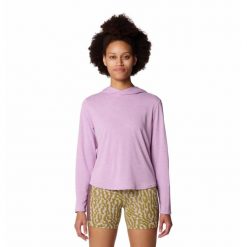 Bluza damska z kapturem Mountain Hardwear Sunblocker™. Czerwone bluzy damskie Mountain Hardwear, bez wzorów, z kapturem. Za 383.00 zł.