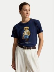 Polo Ralph Lauren T-Shirt 211B23863001 Granatowy Regular Fit. Niebieskie t-shirty damskie Polo Ralph Lauren, xs, bez wzorów, z bawełny, bez kołnierzyka. Za 611.99 zł.