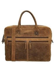 HIDE & STITCHES Skórzana torba w kolorze jasnobrązowym na laptopa - 40 x 30,5 x 7 cm rozmiar: onesize. Brązowe torby na laptopa HIDE & STITCHES, bez wzorów, z materiału. Za 304.99 zł.