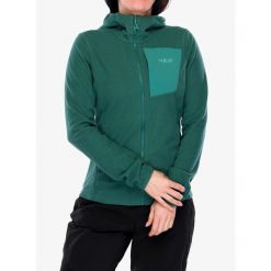 Bluza z kapturem damska Rab Tecton Hoody. Zielone bluzy damskie RAB, s, bez wzorów, z kapturem. Za 391.20 zł.