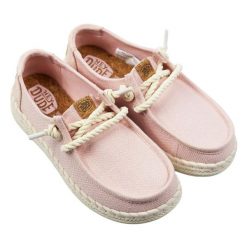 HEYDUDE Damskie Mokasyny Wendy Espadrille Hibiscus. Czerwone mokasyny damskie Hey dude, z materiału, bez obcasa. Za 359.00 zł.
