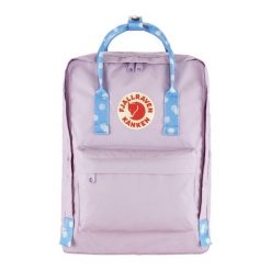 Plecak Fjallraven Kanken - pastel lav/confetti patt. Czerwone plecaki Fjällräven, bez wzorów. Za 356.99 zł.
