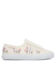 Superga Tenisówki 3750 Flower Embroidery Leggera S8161ZW Biały. Białe obuwie sportowe damskie Superga, z materiału, bez zapięcia, tenisowe. Za 299.99 zł.