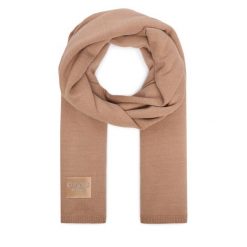 Szalik Guess. Brązowe szaliki damskie Guess, z aplikacjami. Za 234.99 zł.