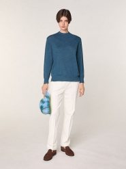 Rodier Wełniany sweter w kolorze niebieskim rozmiar: M. Niebieskie swetry klasyczne damskie Rodier, m, z wełny, bez kołnierzyka. Za 260.99 zł.