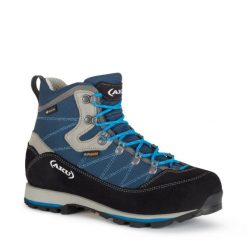 Buty sportowe trekkingowe damskie Aku Trekker WIDE Gore-tex skóra. Czarne obuwie sportowe damskie Aku, z gore-texu, bez zapięcia, trekkingowe. Za 549.00 zł.