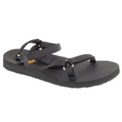 Sandały Teva Original Universal Slim Sandals 1150110-BLK czarne. Czarne sandały damskie bez wzorów, z materiału, bez obcasa, bez zapięcia. W wyprzedaży za 380.38 zł.