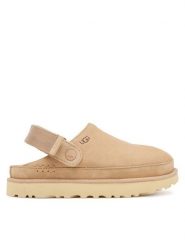 Ugg Klapki W Goldenstar Clog 1138252 Beżowy. Brązowe klapki damskie Ugg, bez wzorów, ze skóry, bez obcasa, bez zapięcia. Za 539.99 zł.