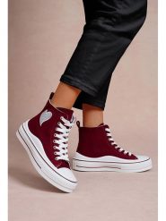 Foreverfolie Sneakersy w kolorze czerwonym rozmiar: 41. Czerwone obuwie sportowe damskie Foreverfolie, za kostkę, bez zapięcia. Za 112.83 zł.