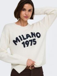 JDY Sweter w kolorze kremowym rozmiar: XS. Brązowe swetry klasyczne damskie JDY, xs, bez kołnierzyka. Za 134.95 zł.