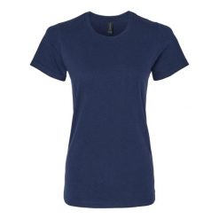 Damska Koszulka Softstyle O Średniej Grubości. Niebieskie bluzki damskie GILDAN, xl, bez wzorów, sportowe, bez kołnierzyka, bez ramiączek. Za 33.99 zł.