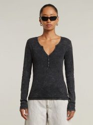 G-Star Koszulka w kolorze czarnym rozmiar: XS. Czarne bluzki damskie G-Star, xs, bez wzorów, z bawełny, retro, bez kołnierzyka, bez ramiączek. Za 78.99 zł.