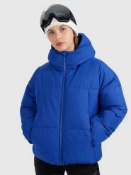 4F Kurtka narciarska w kolorze granatowym rozmiar: M. Niebieskie kurtki sportowe damskie 4F, m, bez wzorów, bez kaptura. Za 247.11 zł.