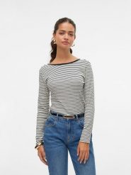 Vero Moda Koszulka w kolorze biało-czarnym rozmiar: XL. Białe bluzki damskie Vero Moda, xl, bez wzorów, bez kołnierzyka, bez ramiączek. Za 48.28 zł.