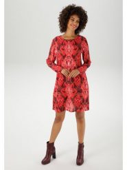 Aniston Sukienka w kolorze bordowo-czerwonym rozmiar: 40. Czerwone sukienki damskie Aniston, bez wzorów, retro, bez ramiączek. Za 95.92 zł.
