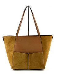 Marlon Skórzany shopper bag "Viki" w kolorze karmelowym - 46 x 33 x 9,5 cm rozmiar: onesize. Brązowe shopper bag Marlon, bez wzorów, z materiału, na ramię, bez dodatków. Za 373.35 zł.