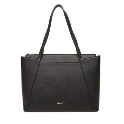 Torebka JENNY. Czarne shopper bag Jenny, bez wzorów, bez dodatków. Za 149.99 zł.
