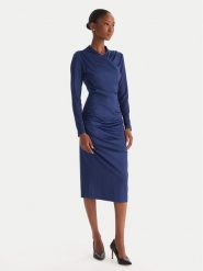 ACCESS FASHION Sukienka koktajlowa 54-3040-225 Granatowy Slim Fit. Niebieskie sukienki damskie ACCESS FASHION, bez wzorów, z syntetyku, wizytowe, bez ramiączek. Za 439.99 zł.
