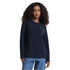 Sweter damski Urban Classics Rib. Niebieskie swetry klasyczne damskie Urban Classics, na zimę, bez kołnierzyka. Za 191.00 zł.