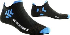 Skarpety kolarskie X-Socks Bike Racing. Czarne skarpetki damskie X Socks, bez wzorów, z elastanu. Za 25.49 zł.