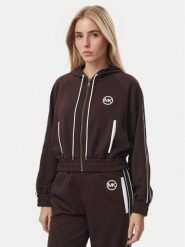 MICHAEL Michael Kors Bluza MR651X2K8N Brązowy ciemny Regular Fit. Brązowe bluzy damskie MICHAEL Michael Kors, l, bez wzorów, z syntetyku, bez kaptura. Za 789.99 zł.