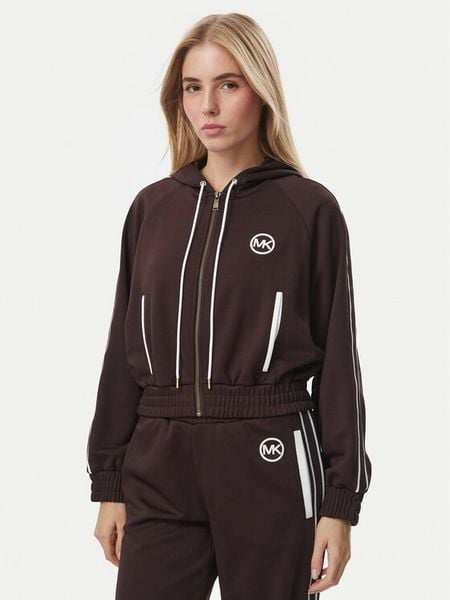MICHAEL Michael Kors Bluza MR651X2K8N Brązowy ciemny Regular Fit. Brązowe bluzy damskie MICHAEL Michael Kors, xl, bez wzorów, bez kaptura. Za 789.99 zł.