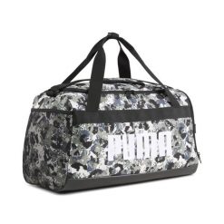 Mała torba sportowa Challenger z nadrukiem na całej powierzchni 35 l PUMA. Czarne torby sportowe Puma, bez wzorów, z materiału, małe. Za 229.99 zł.