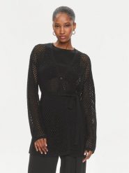 TWINSET Kardigan 241TT3083 Czarny Regular Fit. Czarne kardigany damskie Twinset, l, bez wzorów, z bawełny. Za 749.99 zł.