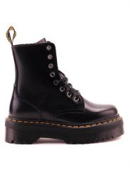 Dr. Martens Skórzane botki w kolorze czarnym rozmiar: 41. Czarne botki damskie Dr Martens, bez obcasa, na platformie, bez zapięcia. Za 614.96 zł.